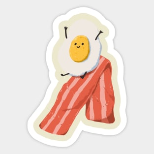 Bacon and egg slide Sticker